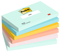 Post-It 655-6-BEA Klebezettel Rechteck Blau, Grün, Orange, Pink, Gelb 100 Blätter Selbstklebend