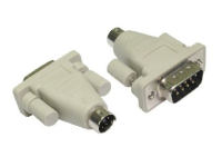 Cables Direct AD-310 cable gender changer Mini Din (6-pin) Serial (9-pin) Beige