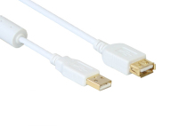 Alcasa 2511-WHF2 USB Kabel 1,8 m USB 2.0 USB A Weiß