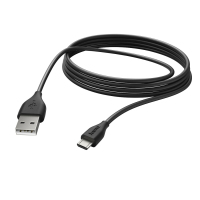 Hama 3m, USB2.0-A/USB2.0 Micro-B USB Kabel USB A Micro-USB B Schwarz