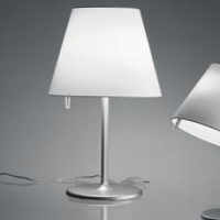 Artemide Melampo Tischleuchte E27 Aluminium, Grau