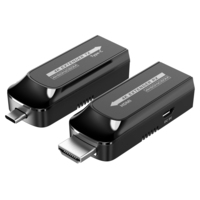 Techly IDATA EXT-600HC extension audio/video Émetteur et récepteur AV Noir