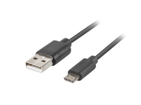 Lanberg CA-USBM-20CU-0005-BK kabel USB 0,5 m USB 2.0 Micro-USB A USB A Czarny