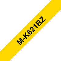 Brother MK621BZ labelprinter-tape Zwart op geel M