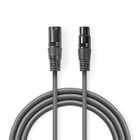 Nedis COTG15012GY100 cable de audio XLR (3-pin) Gris