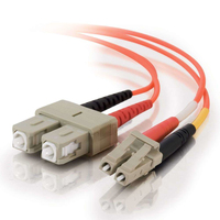 C2G 1m LC/SC LSZH Duplex 50/125 Multimode Fibre Patch Cable InfiniBand/fibre optic cable Orange