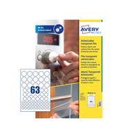 Avery AM00CA4 self-adhesive label Round Permanent Transparent 630 pc(s)