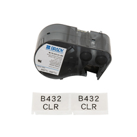 Brady M-78-432-CL-BK printer label Black, Transparent Self-adhesive printer label