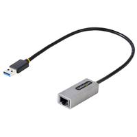 StarTech.com USB 3.0 Gigabit Ethernet Adapter, USB 3.0 zu 10/100/1000 Netzwerkadapter für Laptops, 30cm angeschlossenes Kabel, USB zu RJ45/LAN Adapter, NIC Adapter, Win, MacOS, ...