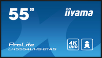 iiyama LH5554UHS-B1AG Signage-Display Digital Signage Flachbildschirm 138,7 cm (54.6") LCD WLAN 500 cd/m² 4K Ultra HD Schwarz Eingebauter Prozessor Android 11 24/7