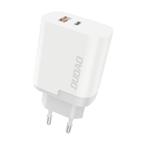 DUDAO Charger 22.5W PD+ QC3.0 USB+ Type C White Univerzális Fehér AC Gyorstöltés Beltéri