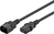 Goobay Extension Lead with C13 socket and C14 plug, 0.5 m, Black