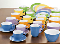 Espresso-Tasse 0,10 l mit Untertasse 12cm, Farbe: light yellow / hellgelb,