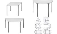 SODEMATUB Table universelle 147RGG, 1400 x 700, gris / gris (71220051)