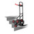 Relaxdays Sackkarre Treppensteiger, klappbare Transportkarre, bis 200 kg, Vollgummireifen, höhenverstellbar, schwarz/rot