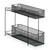 Relaxdays Küchenschrank Organizer, ausziehbares Unterschrank Regal, 2 Schubladen, Metall, HBT: 40 x 15 x 46 cm, schwarz