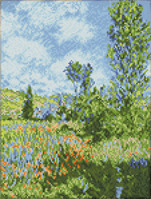 Diamond Painting Kit: View of Vetheuil (Monet)