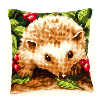 Cross Stitch Kit: Cushion: Hedgehog with Berries