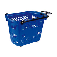 Húzható görgős bevásárlókosár „Small”, 33 literes | kék