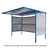 Traditional Cycle Shelter With Perforated Sides - 2500mm x 3060mm - Blue