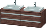 DURAVIT KT6757B2121 Waschtischunterbau KETHO 550 x 1400 x 496 mm nussbaum dunkel