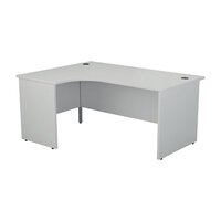 Jemini Left Hand Radial Panel End Desk 1600x1200mm White KF805038