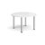 Circular chrome radial leg meeting table 1200mm - white