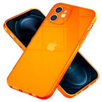 NALIA Chiaro Cover Neon compatibile con iPhone 12 Mini Custodia, Trasparente Colorato Silicone Copertura Traslucido Bumper Resistente, Protettiva Antiurto Skin Sottile Case Morb...