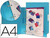 Carpeta Liderpapel 4 Anillas 25 mm Mixtas 43432 Polipropileno Din A4 Azul Serie Frosty