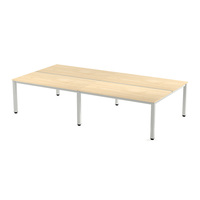 Rocada mesa de oficina cuádruple ( 4 puestos) serie executive 360x163 blanco / haya