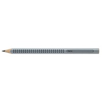 Bleistift Jumbo Grip, B, silber FABER CASTELL 111900