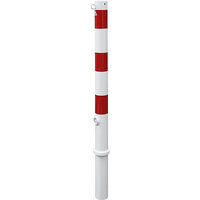 Poste barrera, Ø 76 mm, blanco y rojo