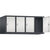 Altillo CLASSIC, 4 compartimentos, anchura de compartimento 300 mm, gris negruzco / gris luminoso.