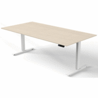 Steh-/ Sitztisch Modus elektr. höhenverstellbar C-Fuß 200x100x72-120 ahorn