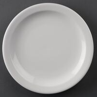 Athena Hotelware Narrow Rimmed Plates - Porcelain Whiteware - 205(�) mm - 12 p?