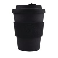 Ecoffee Cup Reusable Coffee Cup Kerr & Napier Black Bamboo Fibre BPA Free 12oz