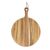 Olympia Round Chopping Paddle Board Wavy Handled in Acacia Wood - 330(�) mm