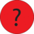 Rollen-Etiketten - ?, Fluoreszierend-Rot, 2.5 cm, Papier, Selbstklebend, Symbol