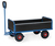 fetra® Handwagen, Ladefläche 1200 x 650 mm, Siebdruckplatte, 4 Wände, 2 einsteckbar, Lufträder