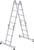 Alu-Vielzweckleiter 2x3 + 2x4 Sprossen Höhe als Bühne 0,99 m Arbeitshöhe bis 5,3