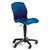 Polypropylene table chairs, height adjustment 450-590mm with castors - colour blue