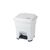 Pedal bin with silent closing lid, White 35L