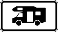 Verkehrszeichen VZ 1010-67 Wohnmobile, 330 x 600, 2mm flach, RA 2