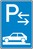 Verkehrszeichen VZ 315-83 Parken auf Gehwegen (Mitte), 630 x 420, 2mm flach, RA 1