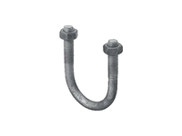 Bügelschraube / Rundbügel M8, 3/4" (26,9 mm), feuerverzinkt, inkl. Muttern