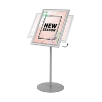 Info Display / Aluminium Frame / Poster Stand / Floorstanding Display | silver A3 (297 x 420 mm) silver anodised silver similar to RAL 9006, powder co