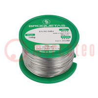 Soldering wire; Sn96,5Ag3Cu0,5; 0.5mm; 0.1kg; lead free; reel