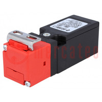 Safety switch: key operated; FR; NC x2; IP67; polymer; black,red