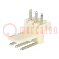 Socket; wire-board; male; Mini-Latch; 2.5mm; PIN: 3; THT; 250V; 3A