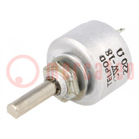 Potentiometer: axial; 1-Drehung; 220Ω; 1W; ±20%; 4mm; linear; THT